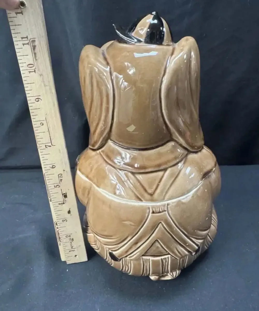 Vintage Royal Sealy Japan Brown Elephant Ceramic Cookie Jar